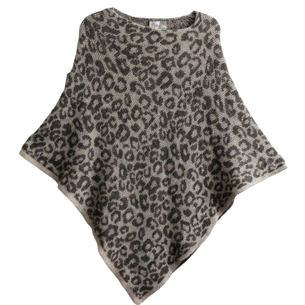 Nardi & Tagliaferri Florence Mohair Gray Leopard Poncho